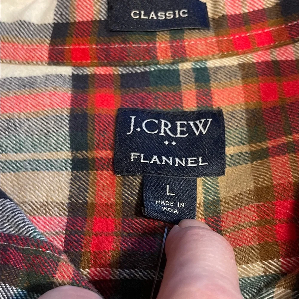 NWT-J. Crew Red and Green Plaid Casual Shirt